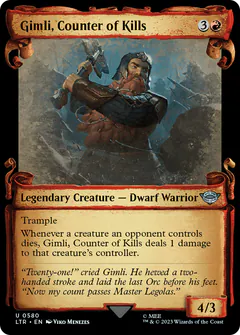 Gimli, Counter of Kills