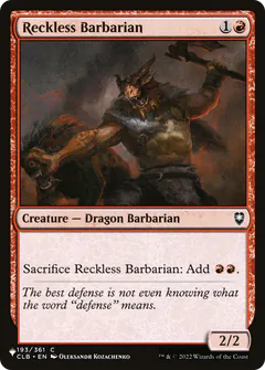 Reckless Barbarian