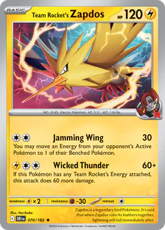 Zapdos del Team Rocket