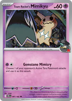 Mimikyu del Team Rocket