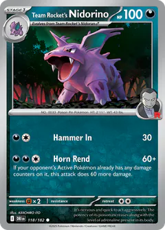 Nidorino del Team Rocket